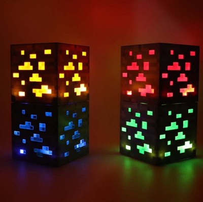 Minecrafted Torch LED Light Up Night Wall Light Luminous Toys Game Design Toy