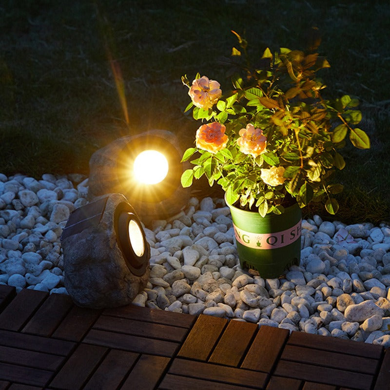 Outdoor waterproof resin decoration for solar stone lamps