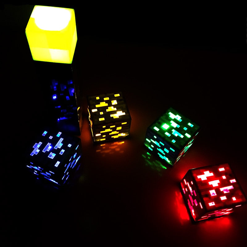 Minecrafted Torch LED Light Up Night Wall Light Luminous Toys Game Design Toy