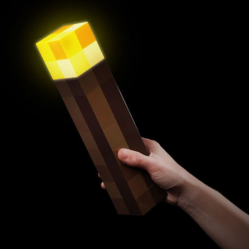 Minecrafted Torch LED Light Up Night Wall Light Luminous Toys Game Design Toy